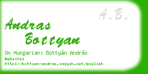 andras bottyan business card