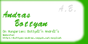 andras bottyan business card